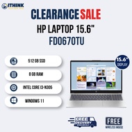 HP 15-FD0670TU 15.6" FHD Laptop | Intel Core i3-N305 | 8GB DDR4 | 512GB SSD | Intel UHD | Windows 11
