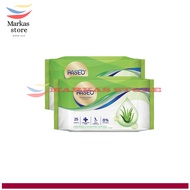 PASEO WIPES ANTI BAKTERI 25 sheet / Tissue Basah Hijau Anti Bacterial / Paseo wipes anti bacteri 25