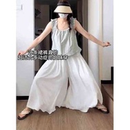 lovito coordinates White Pleated A- shape Half-length Culottes Women's Summer New Arrival plus size 