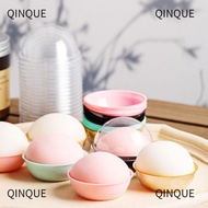 QINJUE Wedding Party Cake Box, Hemispherical Small Round Round Plastic Moon Cake Box, Fashion Transp