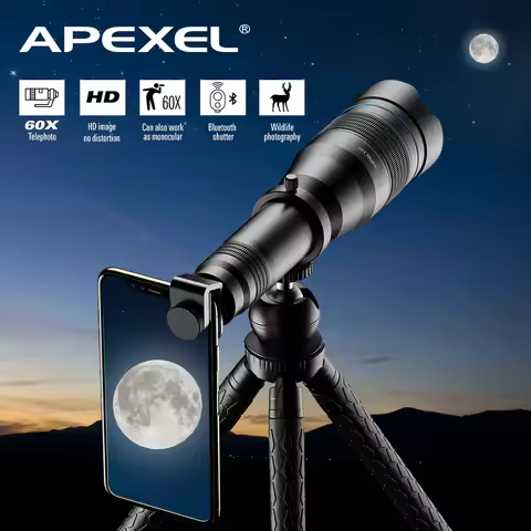 APEXEL Professional HD Telephoto Zoom Phone Lens 20-60X Powerful Monocular Telescope Mobile Telephot