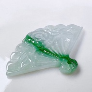 冰飄藍翡翠扇子  | 天然緬甸A貨翡翠 | 送禮