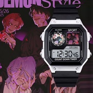 Kpop The Witch Hunter Group Sacha Saga Same Style Electronic Watch Two-Dimensional Student Can Time 