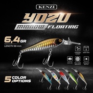 MATA LURE KENZI YOZU 9.5cm 6.4gr - MINNOW FLOATING 3D Eyes noise rattle Artificial Fishing Bait Fish