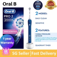 Oral B Pro 2 2000 ( Blue or Pink ) Electric Toothbrush Rechargeable Powered By Braun