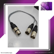 **XLR 1pcs female TO 2 pcs male.
