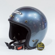 Zeus ZS-385 Titanium Retro Classic Helmet Helmet Motor Helmet Retro Sirim Helmet Half Face