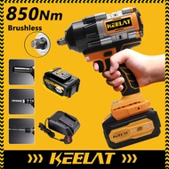 【KEELAT】 KID0010 Brushless Impact Wrench Cordless Heavy Duty Torque Wrench For Car Repair 850N.M 扳手