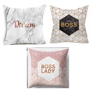 Pillow Cover 45x45cm Marble Design (Pillow Cover Only) Lumbar Pillow Case, Cushion Cover, Sofa Pillo