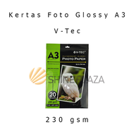 Glossy Photo Paper A3 230gr V-Tec GPP-3201 - Kertas Foto VTec 230 gsm