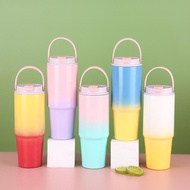 TM4099 Macaroon Tumbler Gradient Tumbler With Handle 890ml Aesthetic Tumbler Viral Tumbler Stainless
