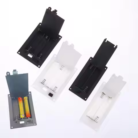 AAA Embedded Battery Box Plastic 2x3x AAA Rectangular Embedded Battery Holder Storage Box Case With 