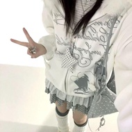 Y2k Mine Coat Y2k Coat Y2k Coat Mine Thin Lazy Style Top Hooded y2k Light Yajia Fleece Collar Sweats