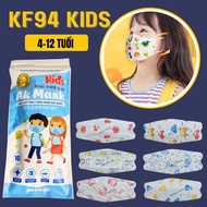 Thùng 300 Chiếc Khẩu Trang KF94 Trẻ Em 4-10 Tuổi Chính Hãng AK Mask