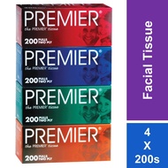 Premier Facial Tissue 2ply 200s x 4