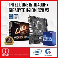 GIGABYTE H410M S2H V3 H410 LGA1200 MOTHERBOARD + Intel 10TH GEN PENTIIUM / CORE I3 / I5 / I7 / I9 / GT710 CPU COMBO PROMO I5 10400F [ I5-10400F ]
