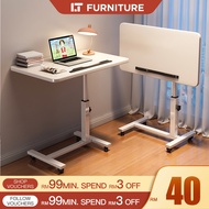 Adjustable Table Foldable  Bedside Table With Wheels Adjust Height Movable Computer Desk Liftable La