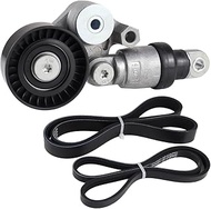 Serpentine Belt Drive Component Kit Compatible with Mazda 3 6 CX-3 CX-5 CX-9 CX-30 MX-5 Miata 2.0L 2