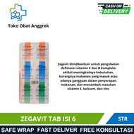 ZEGAVIT STRIP ISI 6 TABLET / MULTIVITAMIN DAN MINERAL /VITAMIN B KOMPLEX / DAYA TAHAN TUBUH