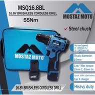 Mostaz Moto 16.8V Brushless Metal Chuck Cordless Drill Driver
