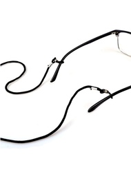 1入組中性款防丟眼鏡掛鍊，適用於自拍，戶外運動，多功能，適用於老花鏡/太陽眼鏡，近視眼鏡，讀書眼鏡，易丟手繩，輕巧帶有矽膠耳套防丟繩