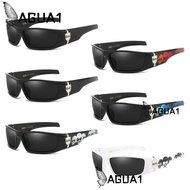 AGUA1 Hip-Hop Shades, Driving Riding Biker Gangster Style Polarized Sunglasses, Trendy  Coast Wrapar