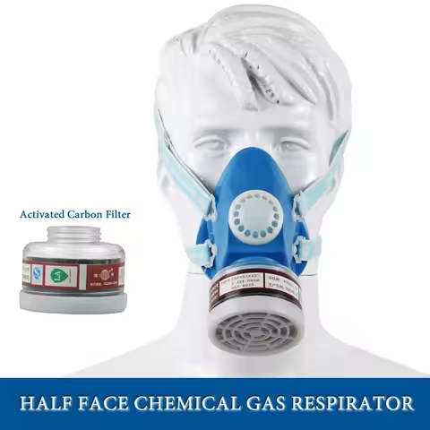 Half Face Dust Gas Mask Soft Rubber Chemical Respirator RD40 Filter For Industrial Pesticide Sprayin