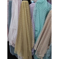Kain Tile Polkadot ~ Bahan kain Tulle Dot (Bahan Halus) Harga 1/2 Meteran