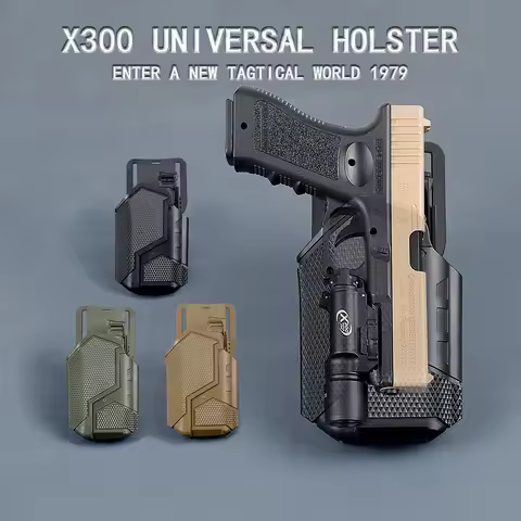 Tactical Pistol Holster Right Hand For Airsoft Handgun SIG P320 P226 S&W CZ P-07 With X300 Flashligh