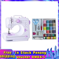 【Malaysia Spot Sale】505A Portable Mini Electric Sewing Machine with Foot Pedal and Sewing Kit for Be