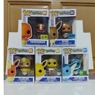 Funko Pop! Pokemon Convention Sticker Pops - Charmander / Eevee / Vaporeon / Jolteon / Flareon