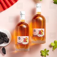 Iichiko Round Glass Bottle Premium Multipurpose Vertical Line Packaging Bottle 500ML