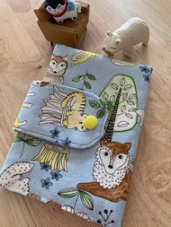 文青風好心情環保純棉護照套~可愛森友會  淡淡藍 芬多精  品味