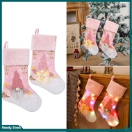 ❤Merry Christmas❤ Xmas Ornaments❤Christmas Glow Pink Socks Candy Bag Gift Holder Stocking Large Hanging Decor