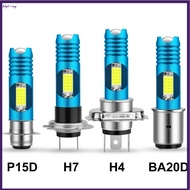 Motorcycle LED H4 H6 BA20D COB Chips H7 H6 BA20D H4 P15D RGB Scooter Light[XP]