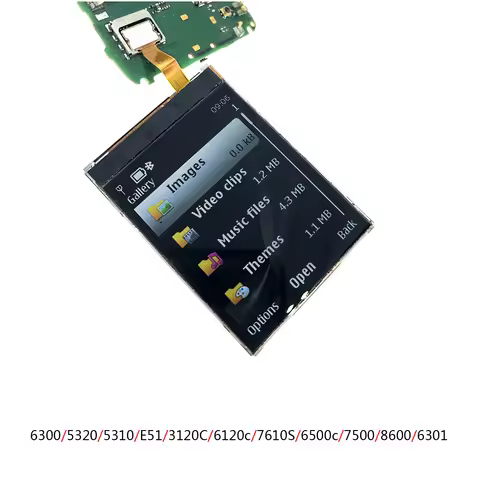 For Nokia 6300 5320 5310 E51 cell phone LCD 6120c 7610S 6500c LCD Display Screen 6500S 6303 5610 E65