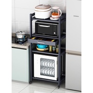 ♞,♘Kitchen Disinfection Cabinet Storage Rack Floor-standing Multi-layer Space Aluminum Pots Household Appliances Microwa