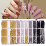 Nail Art Accessories Caviar Beads Metal Ball 6 Grid Ball