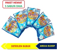 DAIA Paket Hemat 5 Daia Deterjen Bubuk Daya Powder Detergen Wings Care Anti Bau Apek Sabun Cuci 53 G