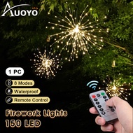 Auoyo Firework Light 8 Modes 150 Lamp Dandelion Exploding Star Led Copper Wire Fireworks Lights Fair