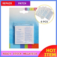 INTEX 59631 6Pcs Repair Patch Repair Kit Self-Adhesive Patch for Swimming Pool Inflatable Air Mattress and Floating Toys