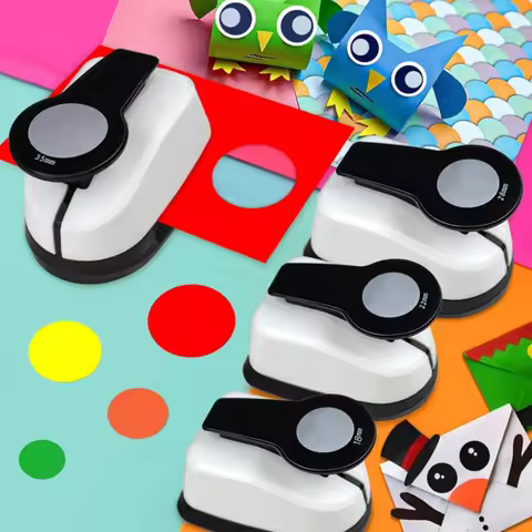 DIY Craft Circle Punch 9/16/25mm Hole Puncher Handmade Scrapbooking Paper Cutter Tool for Kids Embos