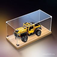 Suitable for Le Acrylic 42122jeep Base Display Jeep wrangler High Box Figure Wooden Storage Box 8GFQ