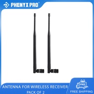 Phenyx Pro Antenna for Wireless Microphone/ IEM Receiver UHF 500MHz/900MHz Frequency Band Compatible with PTM/PTU/PTG System (Pack of 2)