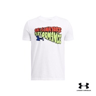 Under Armour เสื้อแขนสั้น UA BTS Cartoon Wordmark สำหรับเด็กผู้ชาย