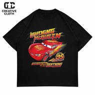 OVERSIZE LIGHTNING MCQUEEN 95 T-SHIRT | T-SHIRT OVERSIZE BLACK STYLE Y2K VINTAGE BOOTLEG | ROCK musi