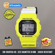 Original G Shock Men DW-5600TGA-9D DW-5600TGA-9 Digital Petak Lightning ThunderBolt Watch Yellow Black White [READY STOC