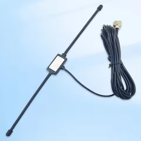 Car Stereo AM FM Dipole Antenna Sheep Horn Antenna 75 ohms F Female Head to TV 3.5 Mono for Car FM T