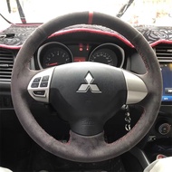 Mitsubishi Lancer Proton Inspira Alcantara Suede Car Steering Cover Wrap Self DIY Sewing