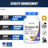 Nutricost, Tongkat Ali, with Tribulus Terrestris and BioPerine, men supplement, 1000mg, 120 Capsules